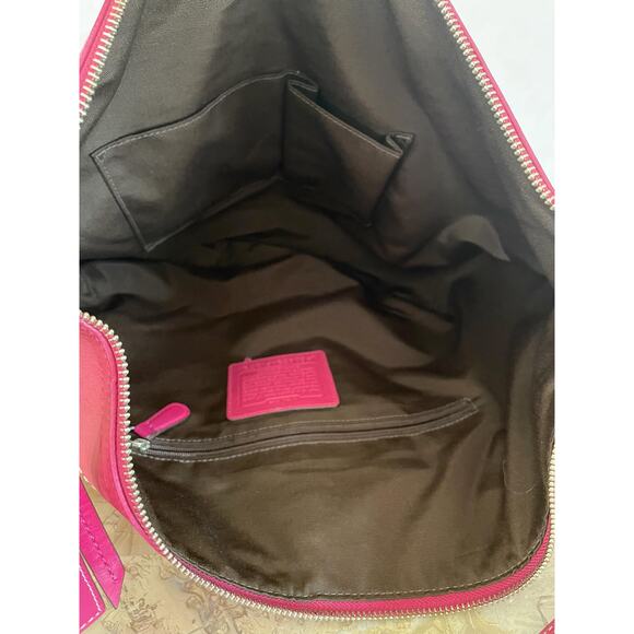 Coach Large Ergo Pleated hobo/soho raspberry Leather Shoulder Bag F13731 - Picture 12 of 13